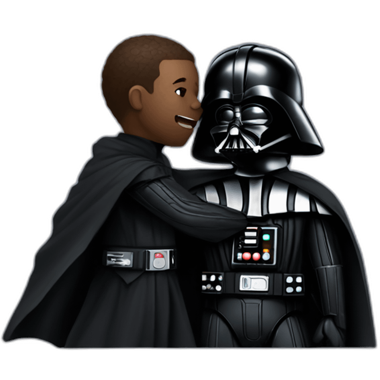 darth vader hugging a glizzy emoji