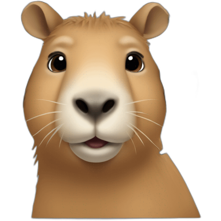 retail worker capybara with black one-ear headset emoji