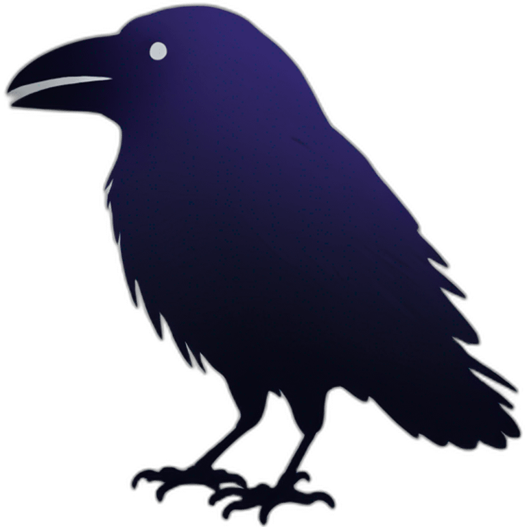 Raven silhouette emoji