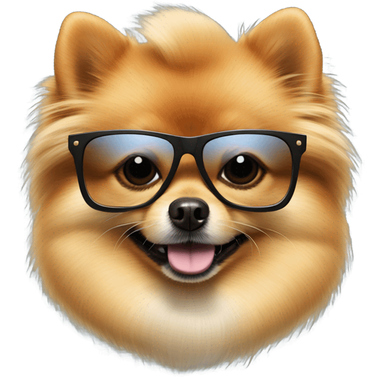 Pomeranian with sunglasses  emoji