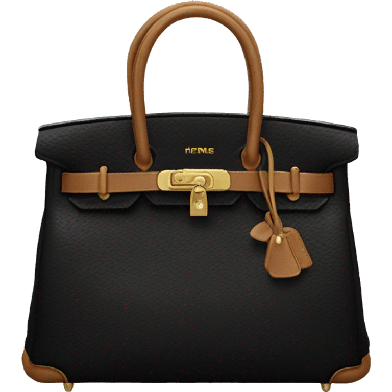 black hermes birkin bag emoji