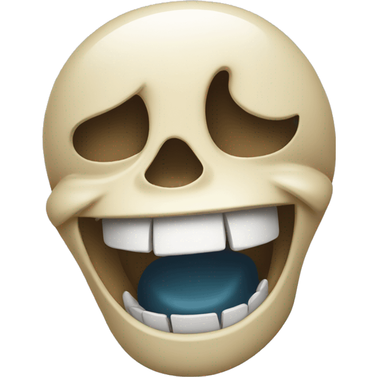 skull laughing with one tooth missing  emoji