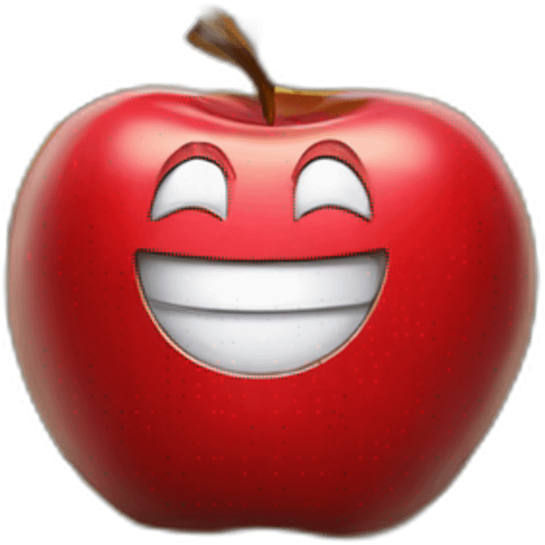 smiling red apple standing on a pile of gold ingots emoji