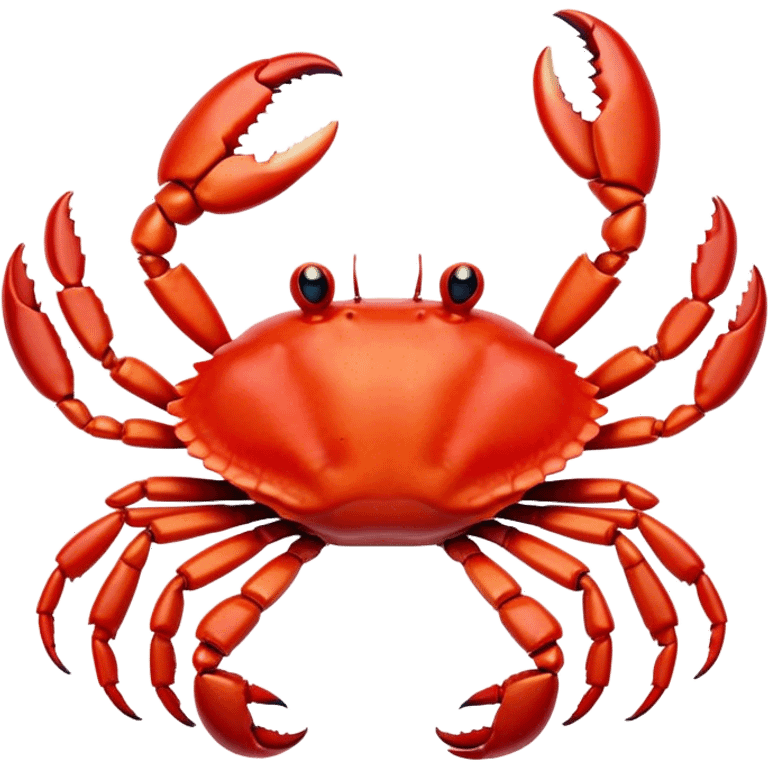 Cinematic Comical Red Crab Portrait Emoji, Head tilted dramatically with an exaggeratedly amused expression, featuring a vibrant, angular carapace with bold, expressive pincers and wide, comically animated eyes full of playful disbelief, Simplified yet hilariously expressive features, highly detailed, glowing with a slightly sassy oceanic glow, high shine, dramatic yet playful, stylized with an air of quirky coastal mischief, soft glowing outline, capturing the essence of a meme-worthy red crab that looks ready to pinch its way into viral fame! emoji