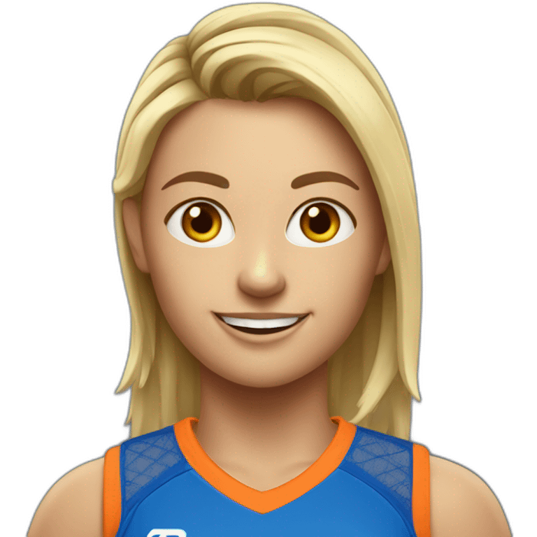 Dutch female field hockey player emoji