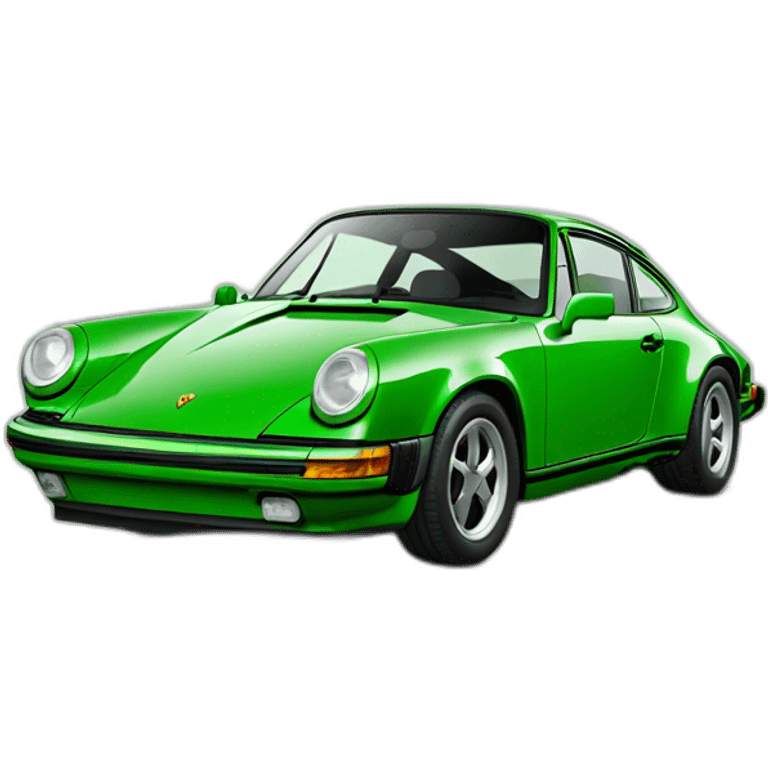 porsche 911 green emoji