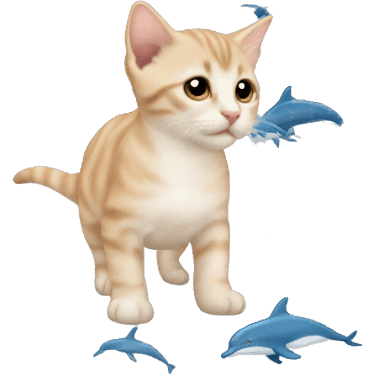 a kitten o a dolphin emoji