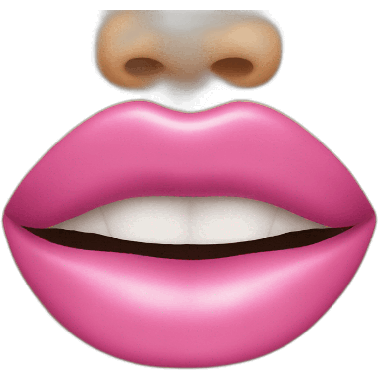 Pink lipstick emoji