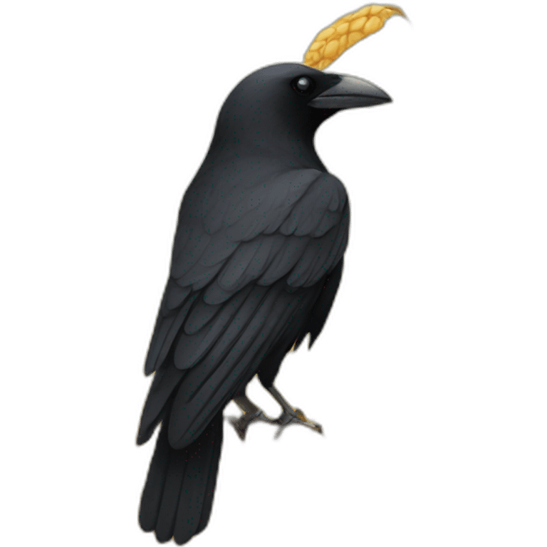 crow and cornstalk emoji