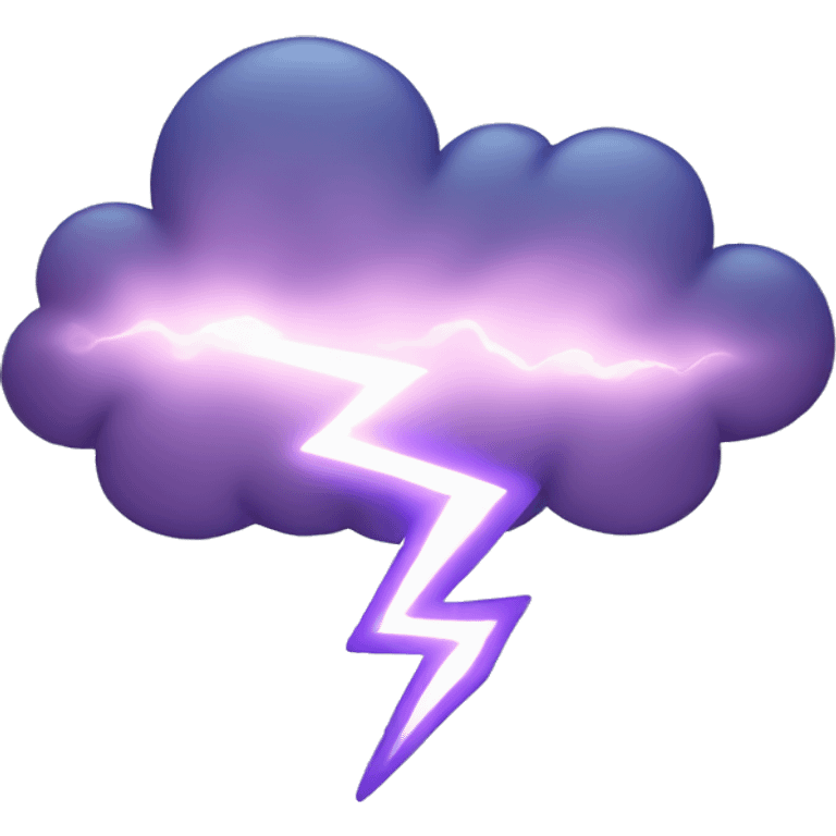 Lightning cloud emoji