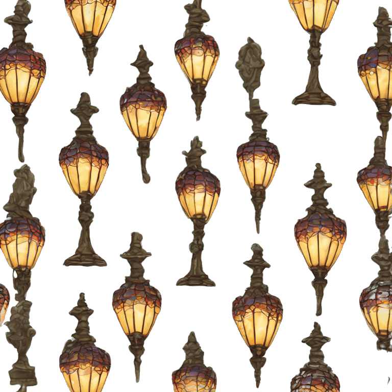 Tiffany lamp colorful emoji