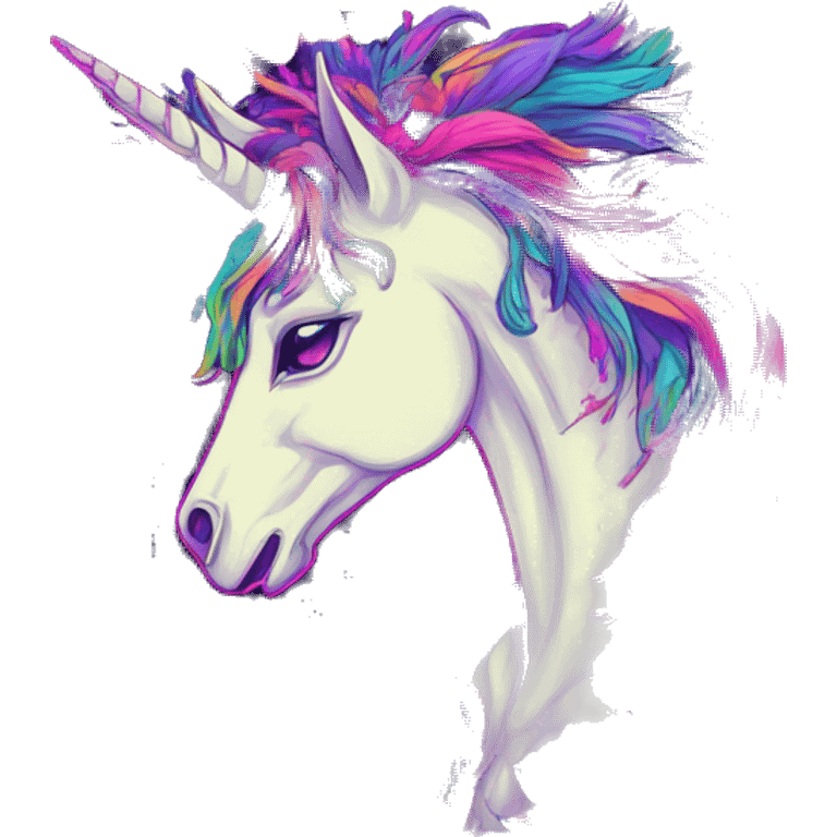 Trippy Zombie Pegasus unicorn psychedelic flowers floral groovy art neon rave raving emoji