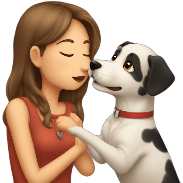 Dog kiss Girl  emoji