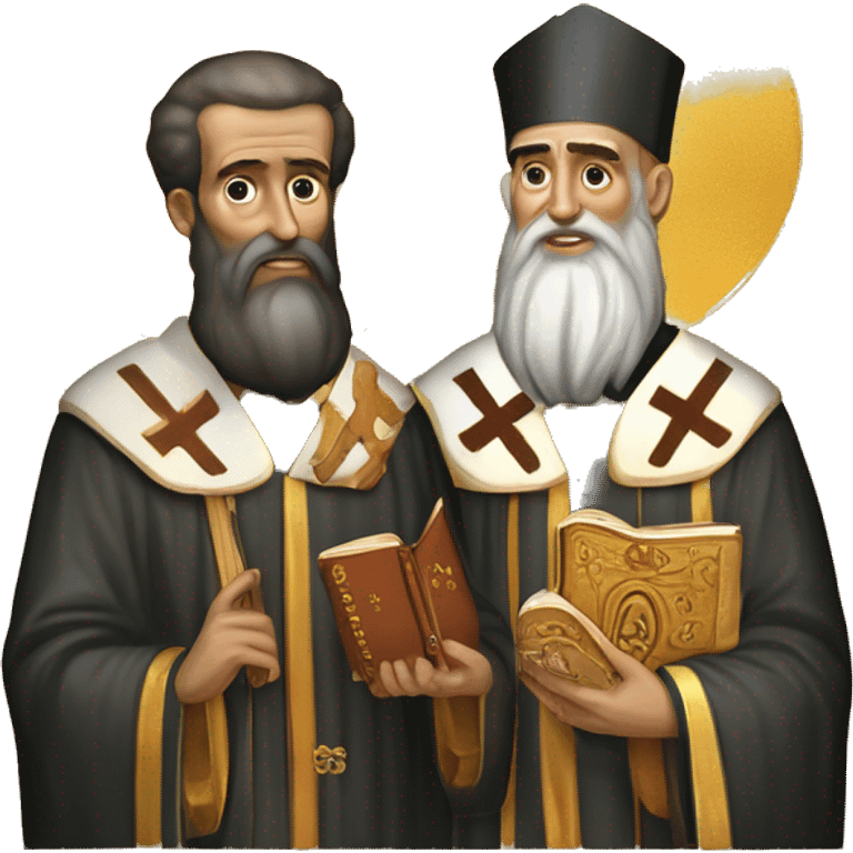 Orthodox Byzantine icon Saint Cyril and Methodius emoji