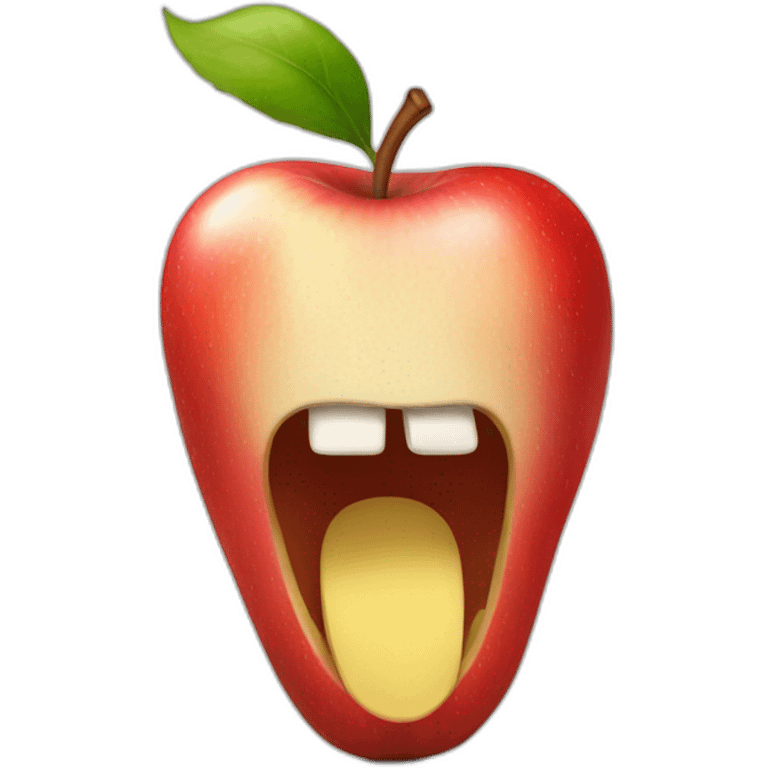 Apple biten one bite right emoji