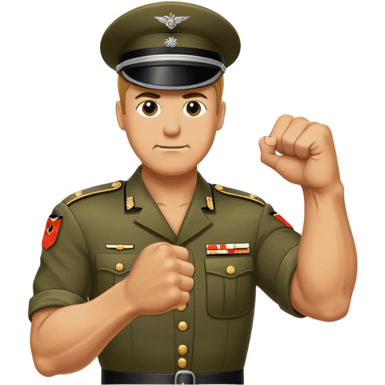 German Military Man Fist Bump emoji