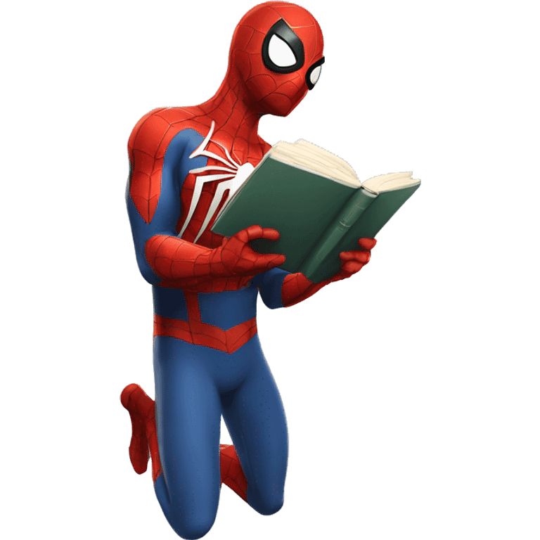 Spider-Man holding a book emoji