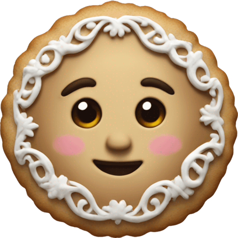 a victorian cookie emoji