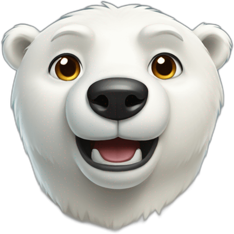 Anthropomorph polar bear emoji