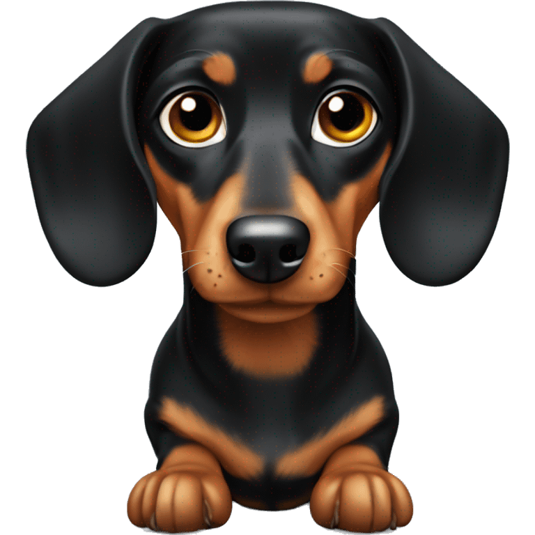 Black and tan Dachshund  emoji