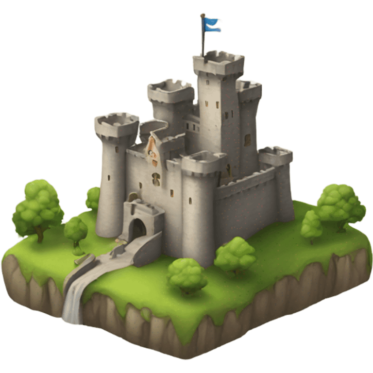 A castle with guns emoji