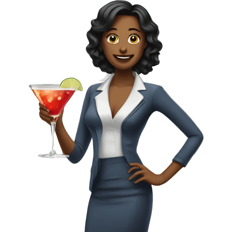 Cocktail hour girl funny emoji