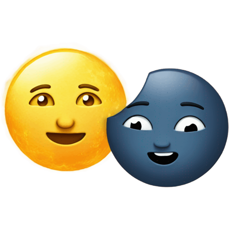 The sun and the moon  emoji