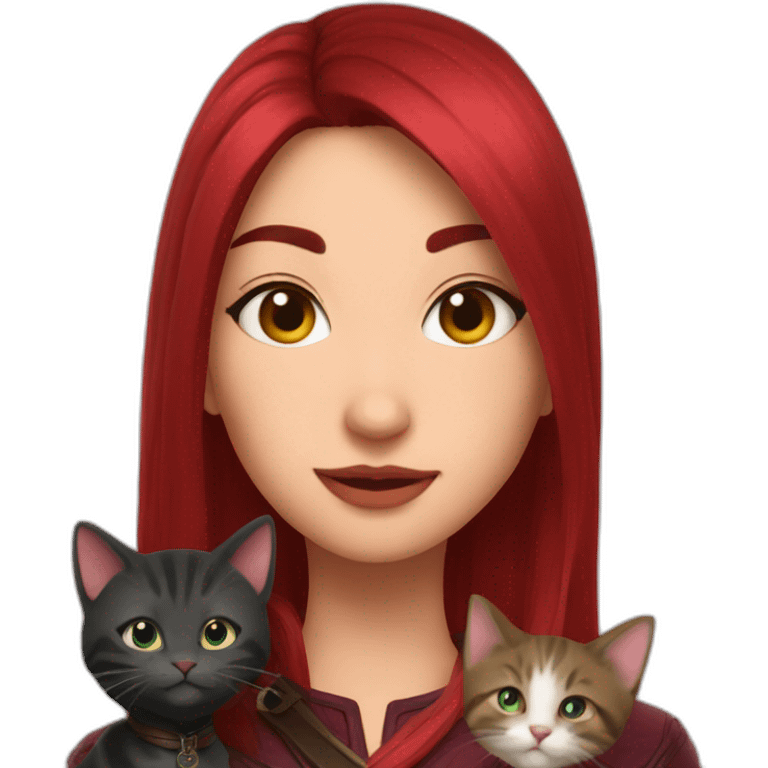 Katarina and kitten emoji