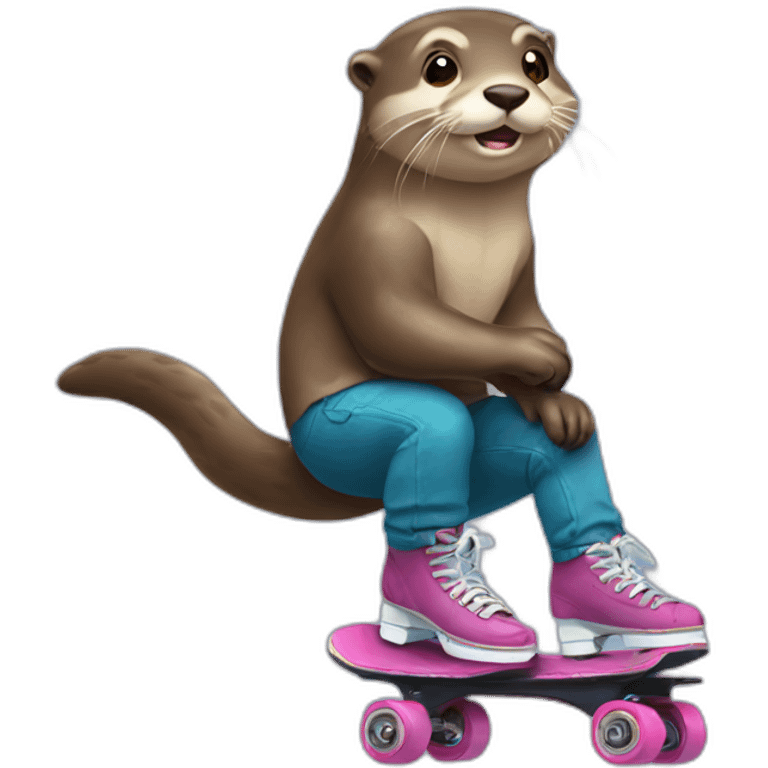 otter on roller skates emoji