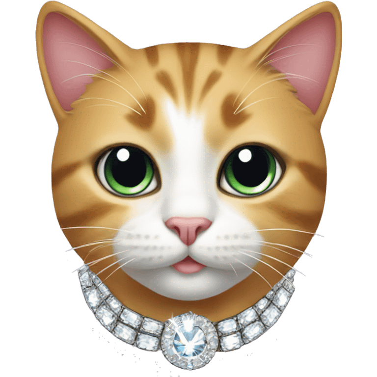 Cat with bling emoji