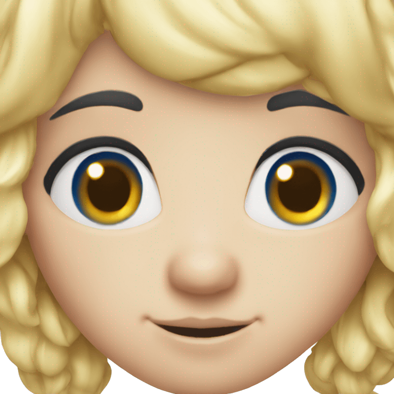 Gnome with blue eyes blonde hair emoji