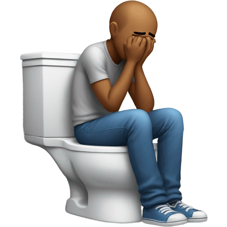 man on toilet crying emoji