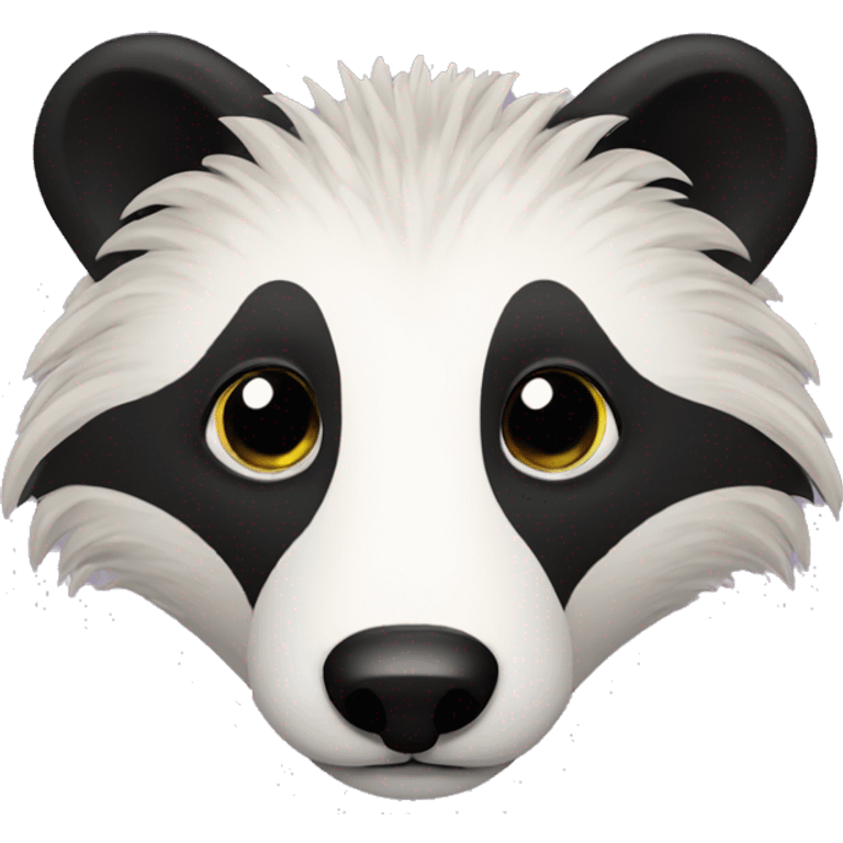 badger with clown nose and hair emoji