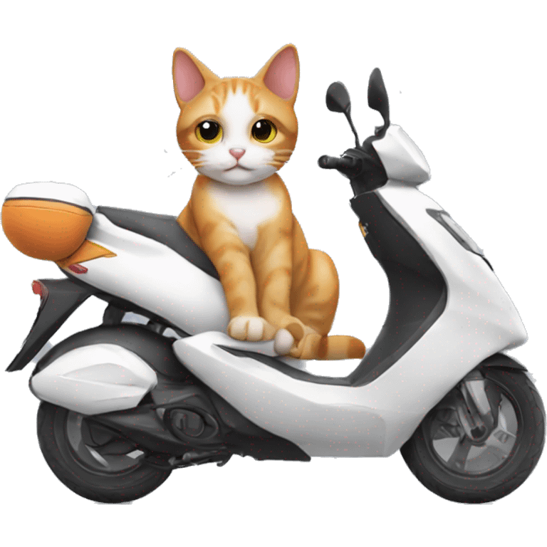 Cat sitting in Scooty emoji