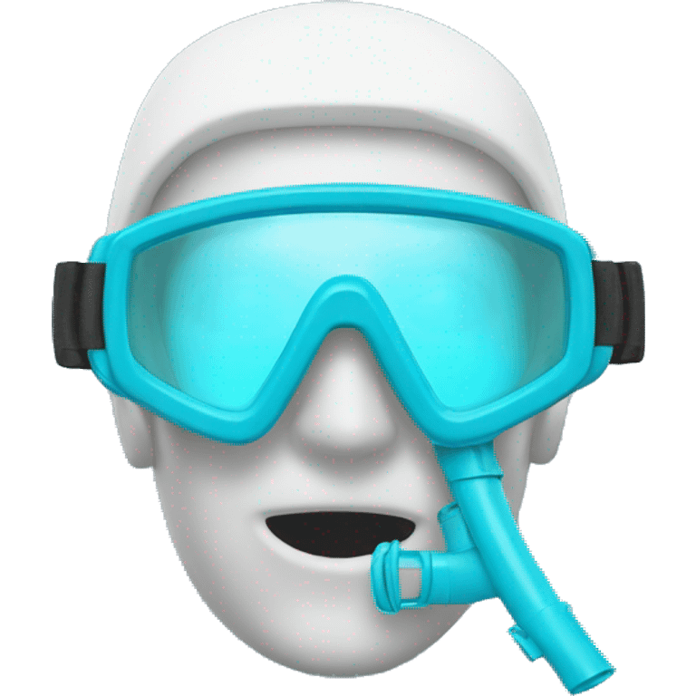 Snorkel mask light blue emoji