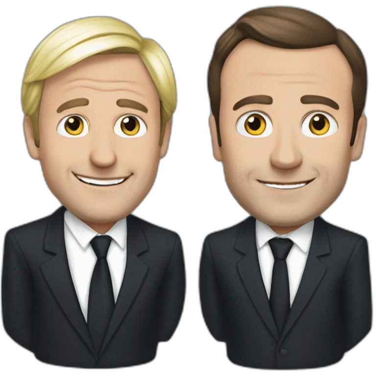 Macron and lepen emoji