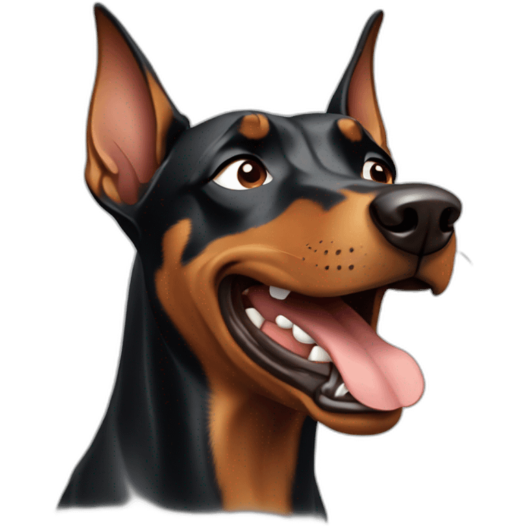 Doberman barking emoji