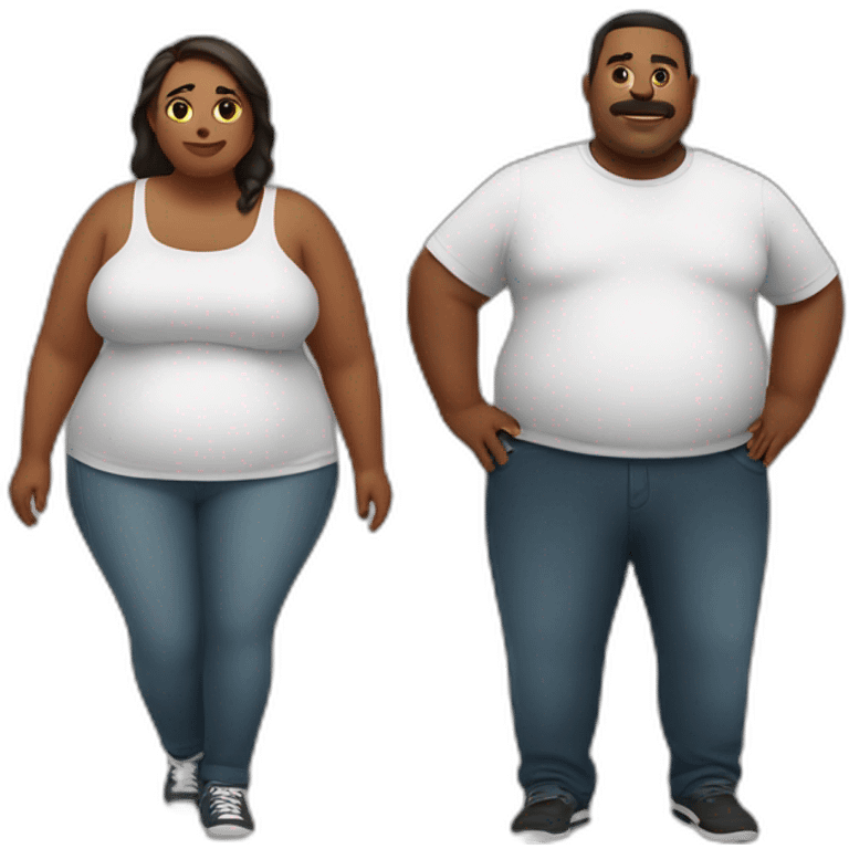 overweight couple emoji