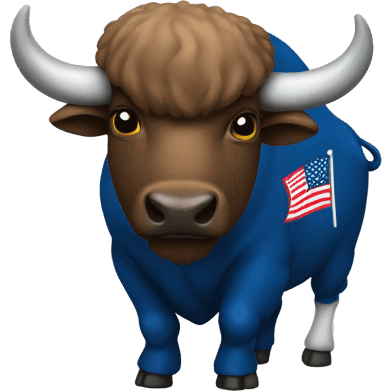 Buffalo with America football emoji