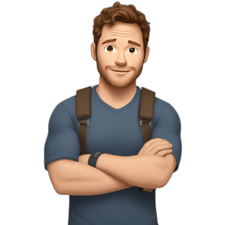 Chris Pratt brunette cartoon emoji