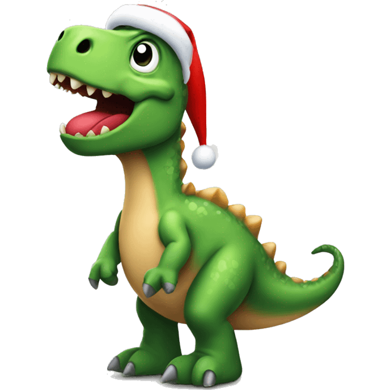 Christmas mood dinosaur emoji