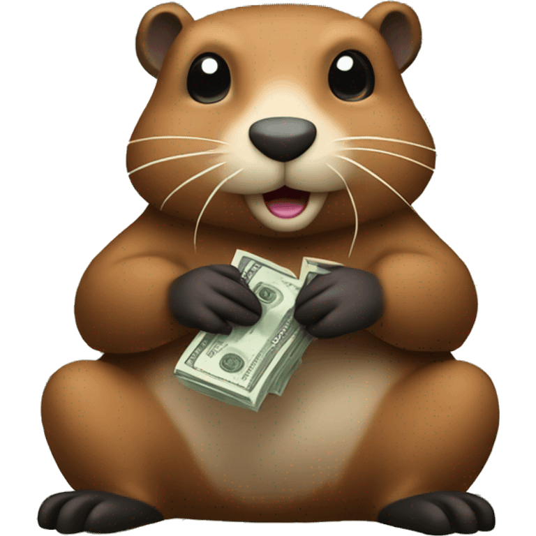 Beaver with cash  emoji