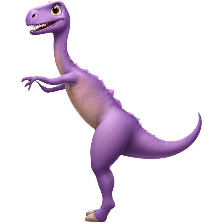 dinosaur doing ballet on pointe emoji