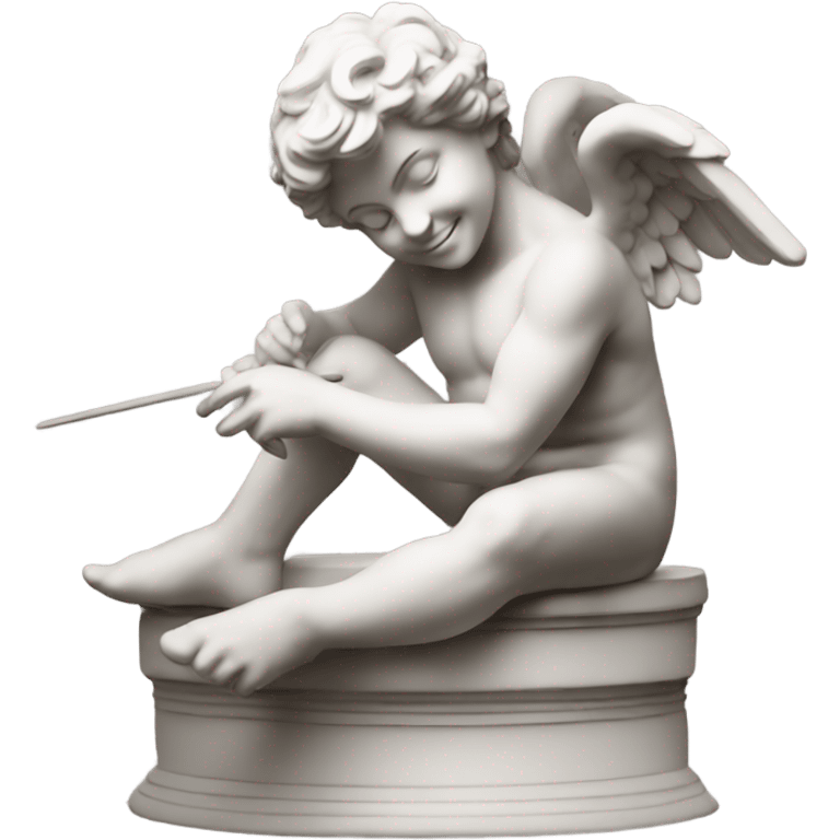 Victorian cupid statue emoji