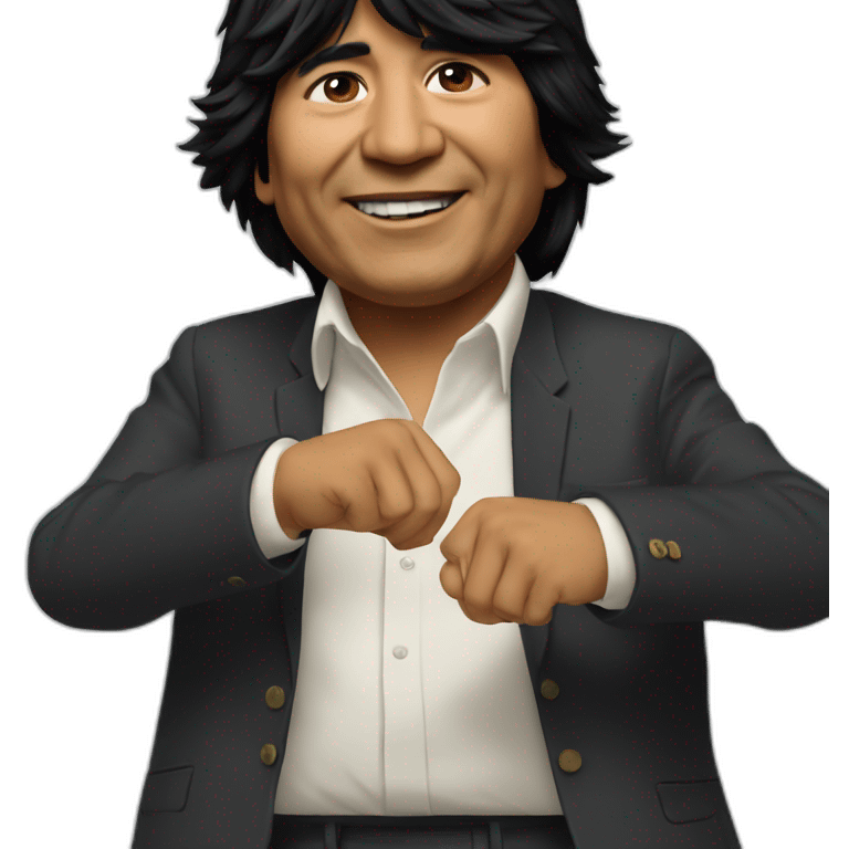 Evo Morales dancing realistic emoji