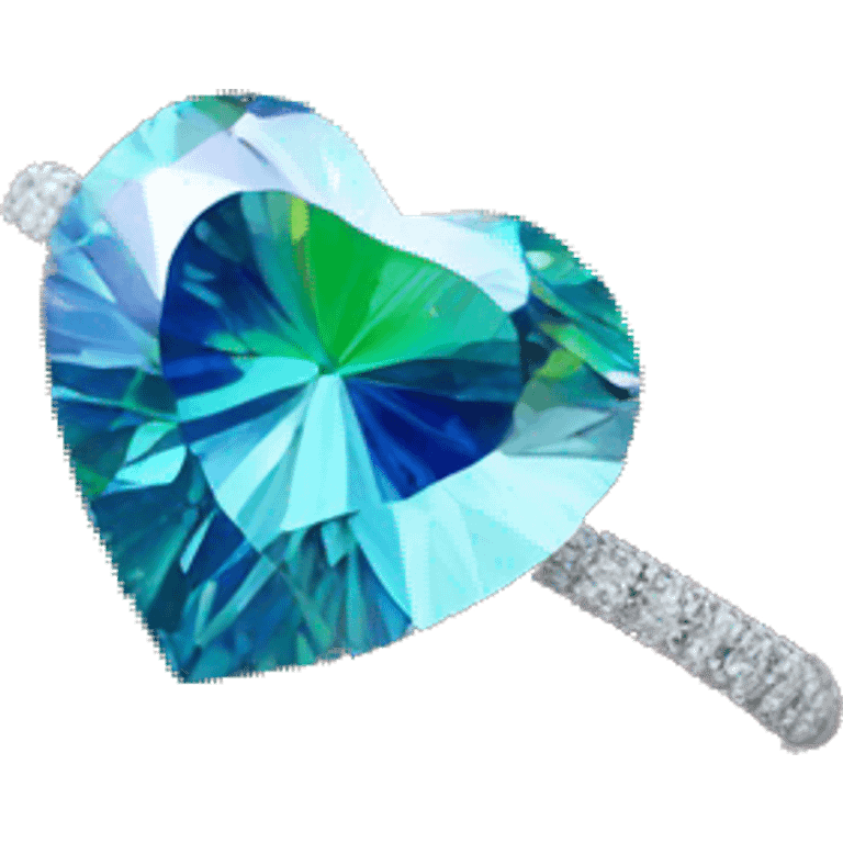 Heart shaped 56-carat rainbow diamond emoji