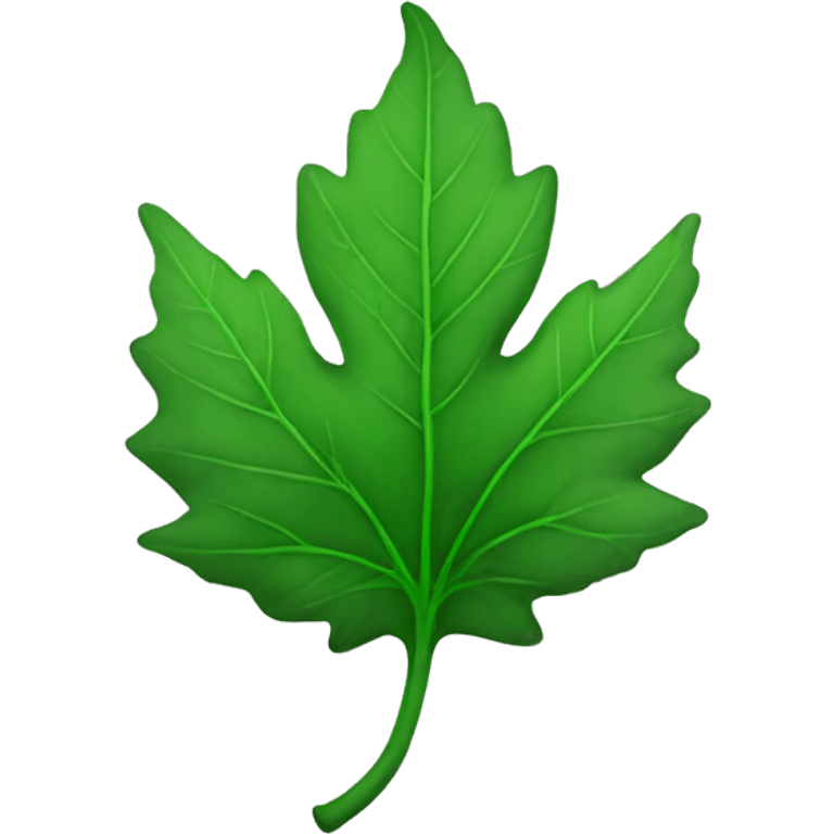 Green leaf smoke emoji