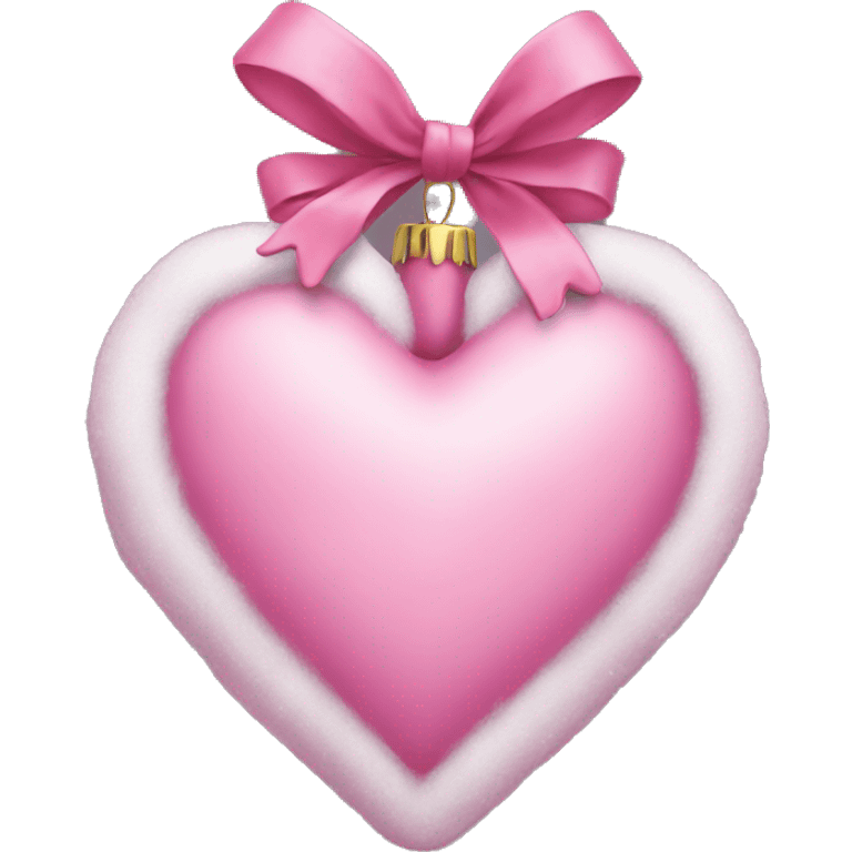 Pink christmas heart just one emoji