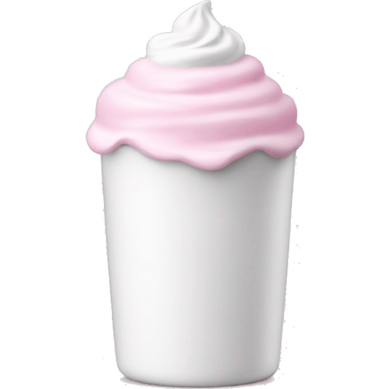 light pink and white yogurt emoji