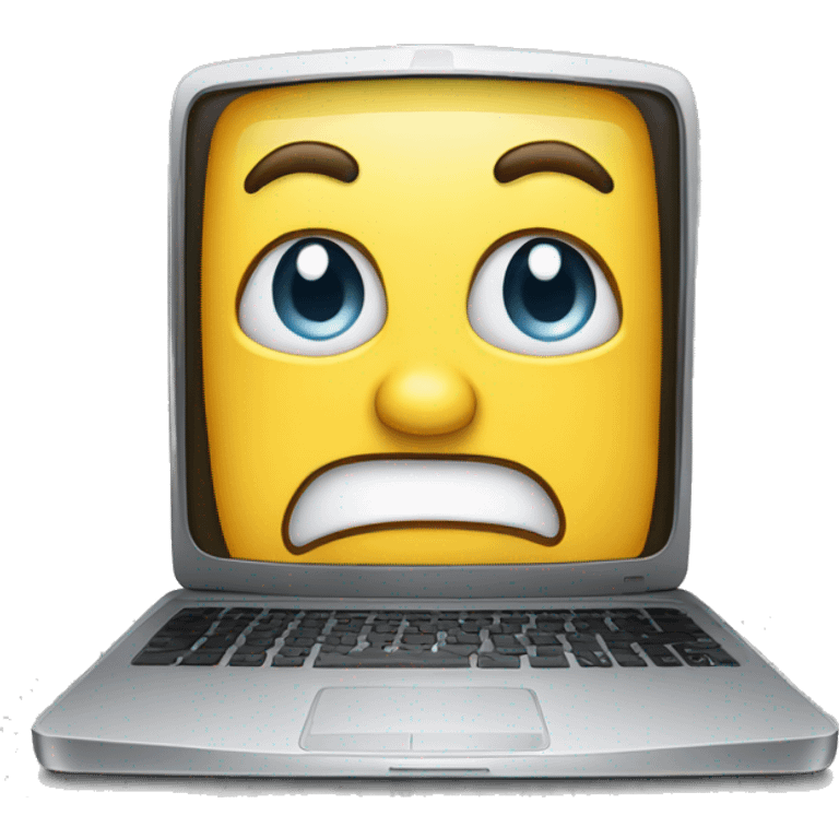 Laptop met grafiek op emoji